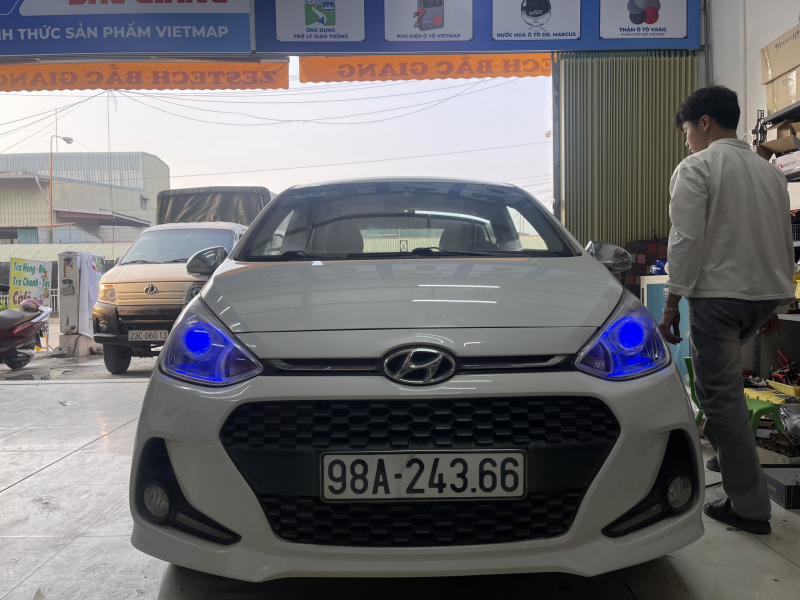 Độ đèn nâng cấp ánh sáng   Hyundai i10 						